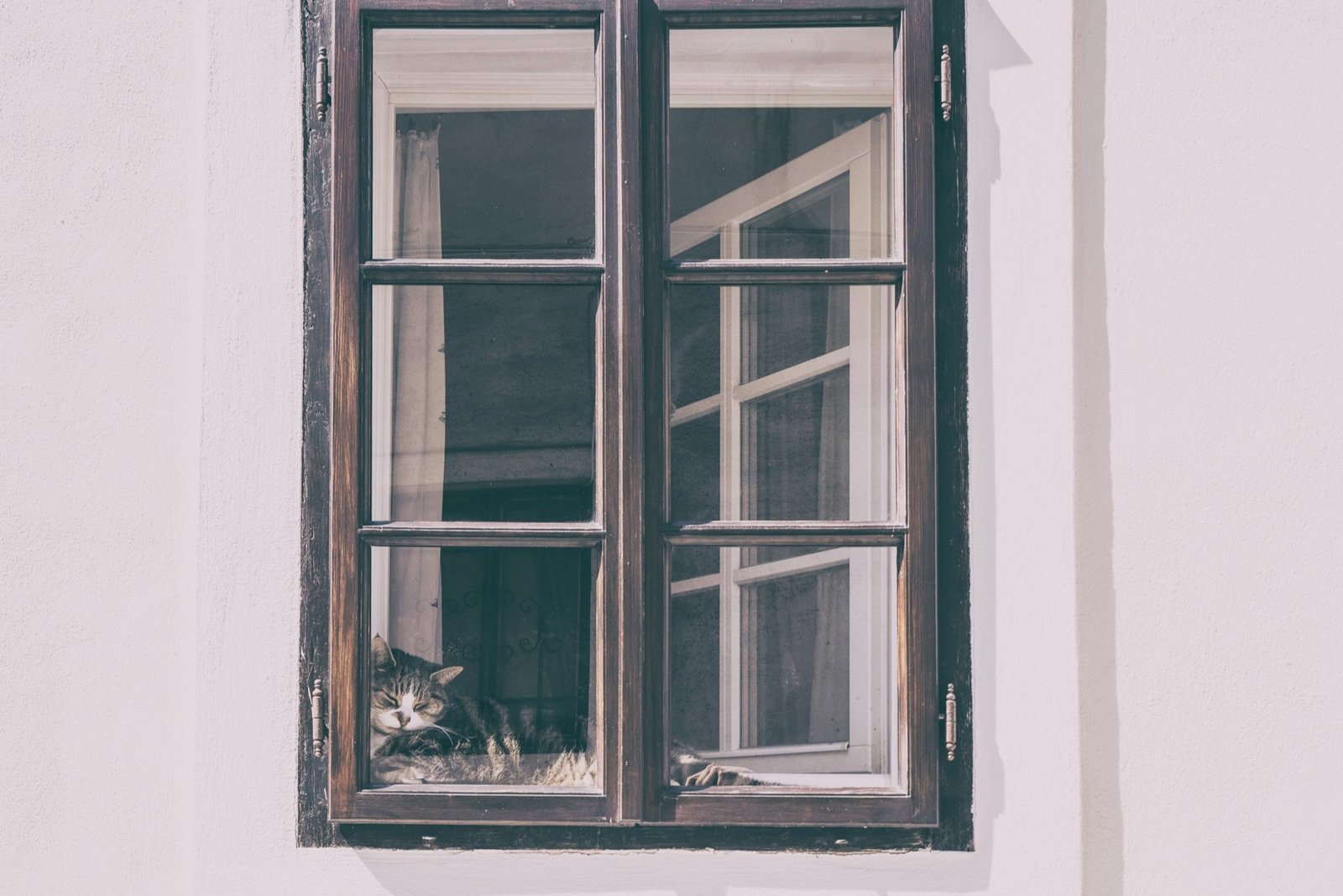 Schmierung eines Fensterscharniers mit Spray